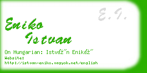 eniko istvan business card